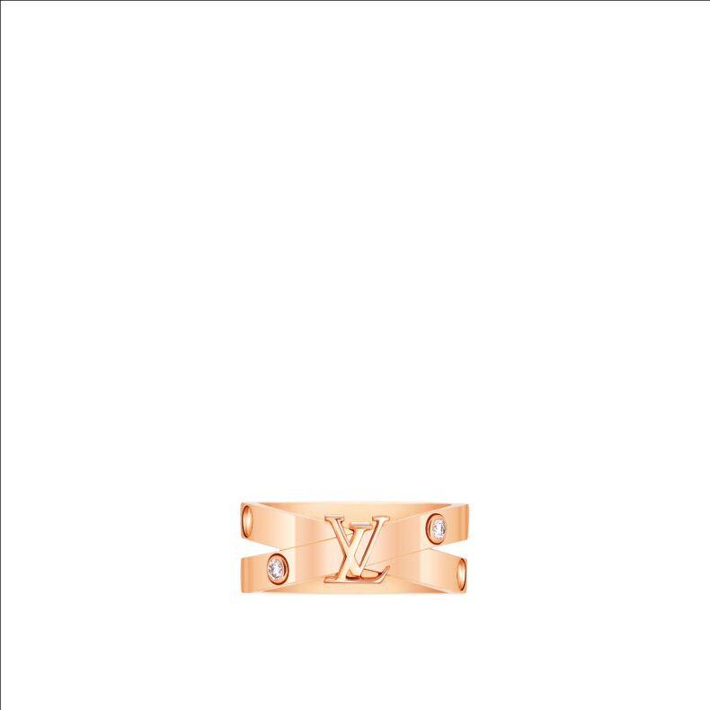 Louis Vuitton 18K Empreinte Chain Bracelet Pink Gold 